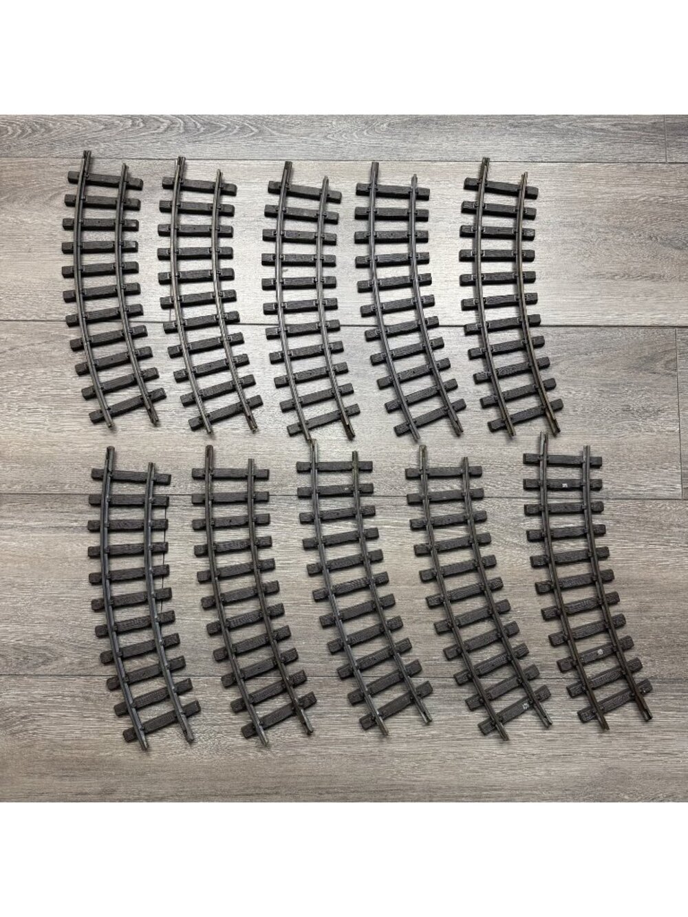 Lot of 10 Lgb Lehmann 1100  G Scale Curved Model Train Track Brown Brass 600mm